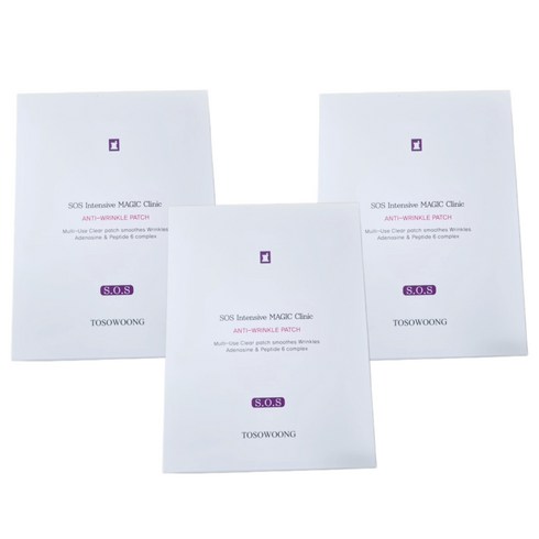 2023년 가성비 최고 토소웅 미간패치 - 토소웅 미간 주름패치 팔자 이마 눈가눈밑 입가주름제거, 3박스, 5매