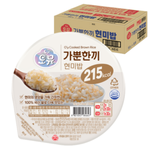 오뮤 가뿐한끼 현미밥, 150g, 18개