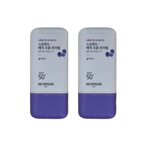 스킨푸드 베리 수분 선크림 SPF50+ PA++++ 50ml, 2개