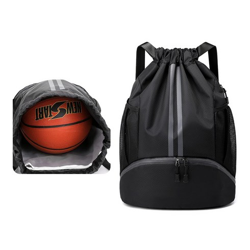 네오코코 축구공 농구공 가방 볼백 스포츠 다용도 백팩, 블랙, 1개