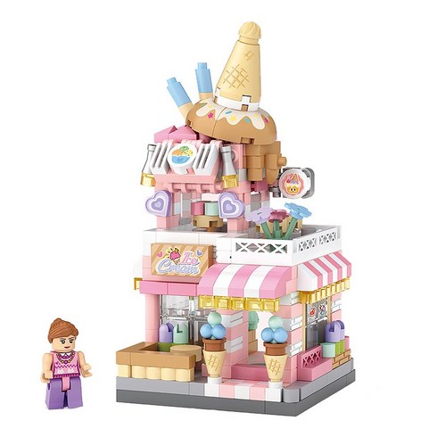 2023년 가성비 최고 유아블록 - LOZ 나노블럭 미니블럭 캐릭터 후르츠 하우스, 47.구슬 아이스크림