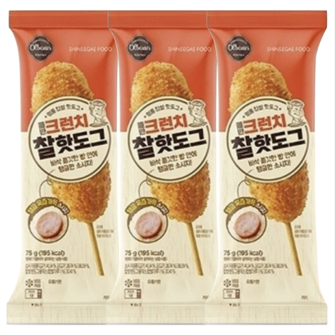 올반 크런치 찰핫도그 30봉, 75g, 30개