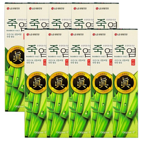 LG 죽염치약 오리지날 진 160g 10개, 10개입