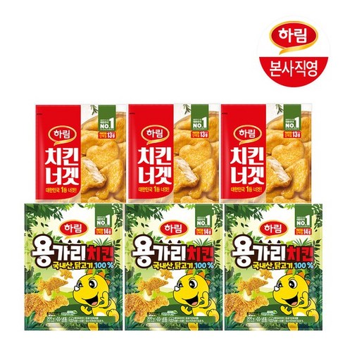 용가리치킨 - 용가리치킨300g 3봉+치킨너겟300g 3봉, 1세트