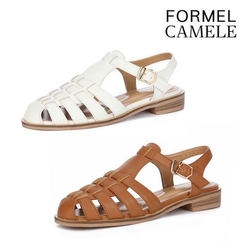 포멜카멜레 - 포멜카멜레 FORMEL CAMELE 소가죽 위빙 버클 샌들 FJS1F1SS003 261251