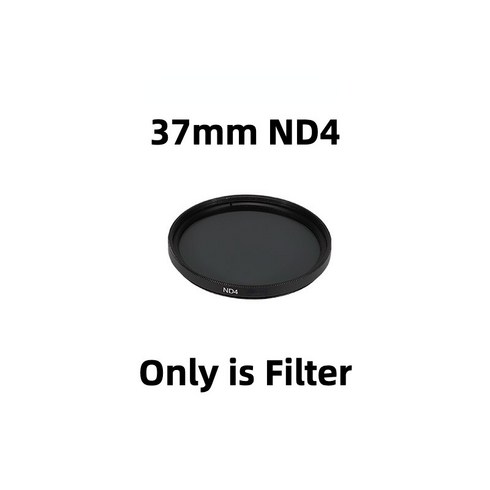 DJI 액션 2 용 금속 케이스 DJI 액션 2 카메라 액세서리 용 알루미늄 합금 Protecticve 케이지 커버 + 어댑터 + UV 필터 + 렌즈 캡, 보여진 바와 같이, 37mm ND4 필터
