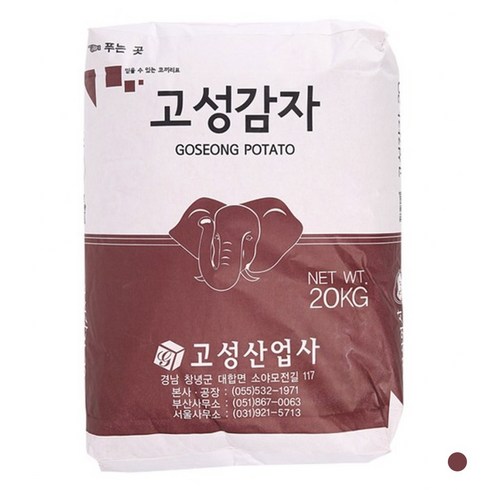 감자전분20kg - 고성 감자전분 코끼리감자전분20kg, 20kg, 1개