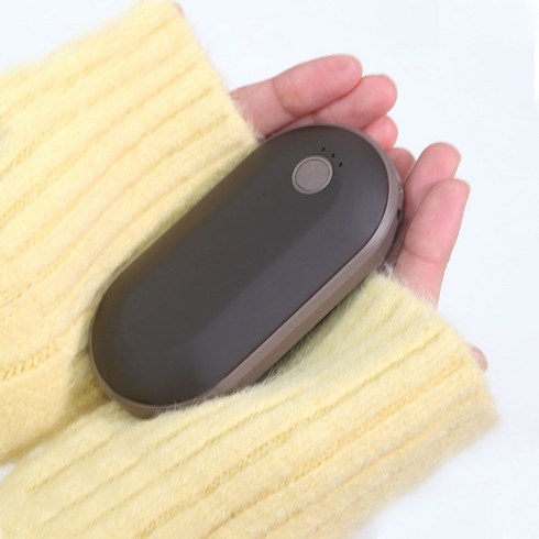 2023년 가성비 최고 충전형손난로 - 충전식 손난로 보조배터리 초코넛 5200mAh 한겨울을 따뜻하게, DCU-slimcube, 다크초코
