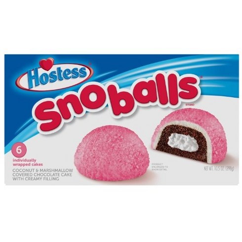 호스티스 스노우볼 케이크 6개입 Hostess Snoball Snack Cake 6ct, 6개