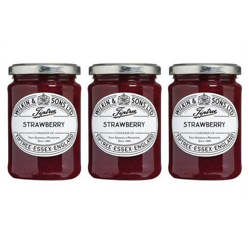 윌킨앤선즈 팁트리 딸기잼 340g 3팩 Wilkin Sons Tiptree Strawberry Conserve, 3개