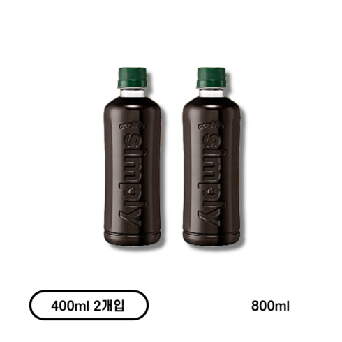 심플리디카페인 - 아카페라 심플리 디카페인 아메리카노 커피, 800ml, 10개