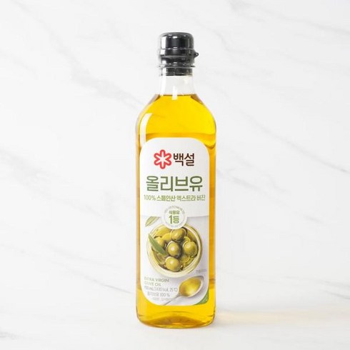 cj올리브유 - 메가마트 CJ 백설 100% 스페인산 압착 올리브유 900ml, 1개