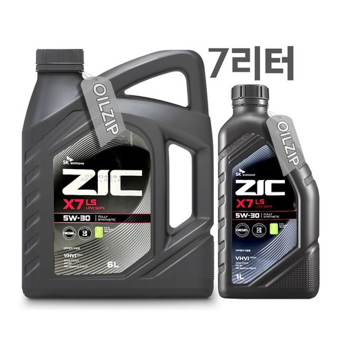 지크x75w30 - ZIC X7 LS 5W30 6L 1개 +1L 디젤 엔진오일, 2개, @지크 X7 LS 5W30 6L 1개+1L@1개@