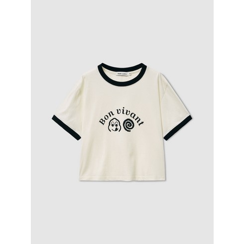 탭루덴스 - 탭루덴스 TABBLUDENS WM_Bon Vivant Linger Tee_Cream / Black 24-140 441141