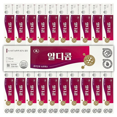 알디콤 숙취해소제 15g 15ml 약국숙취해소제 20포