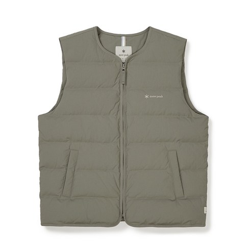 2023년 가성비 최고 스노우피크조끼 - (국내매장정품) 스노우피크 경량 패딩 조끼 랜드 경량 다운 베스트 덕다운 Khaki 등산 발열 다운 패딩조끼 빅사이즈