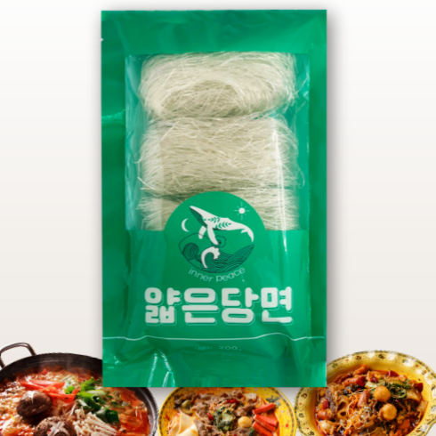 이너피스 얇은당면 훠궈 샤브 마라탕 분식 실당면 찜닭 당면 용구분사, 1개, 200g