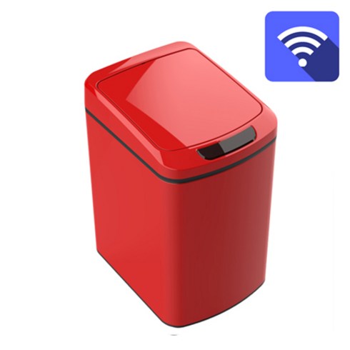 센서빈 자동센서 휴지통 12L, 레드, 1개
