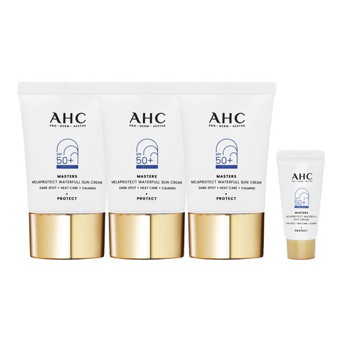 [최신상] AHC 마스터즈 워터풀 선크림 기본구성 (40ml 3개 + 7ml 1개), 단일속성, 1개