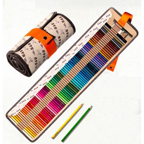 수성색연필 - HB문화사 아트 수성 색연필 76종 롤셋트, 76종셋트