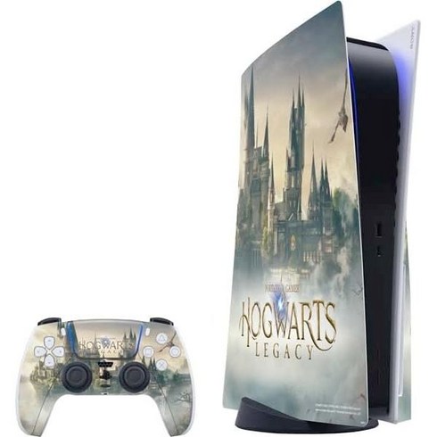 Skinit 데칼 게임 스킨 PS5 콘솔 및 컨트롤러 지원 공식 라이선스 상품 워너 브라더스 호그와트 레거시 스쿨 디자인