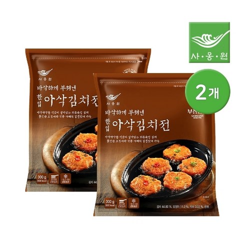 김치전 - 사옹원 한입아삭 김치전, 2개, 300g