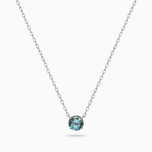 삼성금거래소 18K 랩그로운 다이아몬드 1.9캐럿 플라워 목걸이 - 에버링 18K 금 목걸이 블루 다이아몬드 0.5캐럿(5부) 시드_NBDM8605 Diamond Necklace Gift