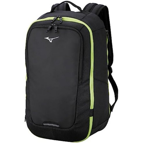 MIZUNO 미즈노 탁구 백팩 스포츠 배낭 35L 83JD2040, 블랙라임