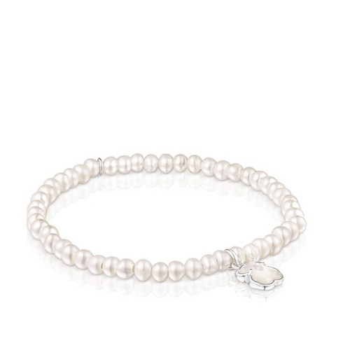 TOUS 실버 토스 아이콘 컬러 브레이슬릿 위드 펄 / Silver Icon Color bracelet with pearls 팔찌 212531520 206272