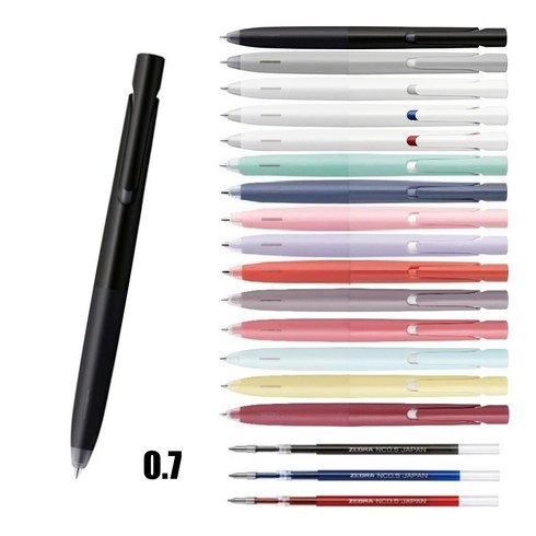 제브라 BLEN 블렌 단색펜 0.5 0.7 (한정판포함), 0.7블랙