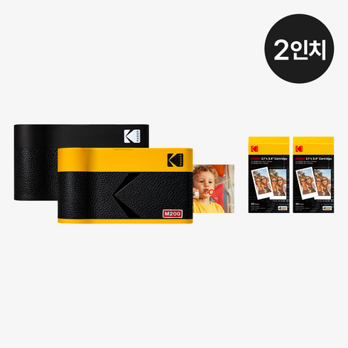 [신제품] 코닥 미니 2 ERA 포토프린터 사진인화기+카트리지 68매 번들, 블랙, M200