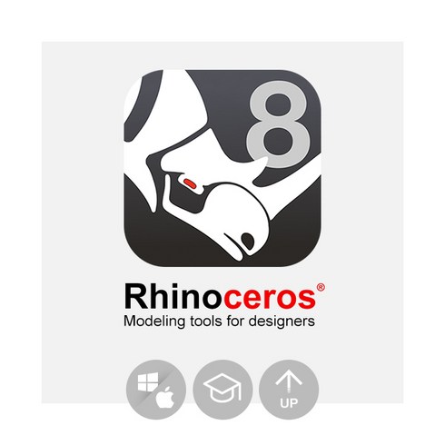 라이노8 - Rhinoceros 8 Rhino 3D Upgrade 학생 및 교육자용 라이선스/ 영구(ESD) 라이노 업그레이드