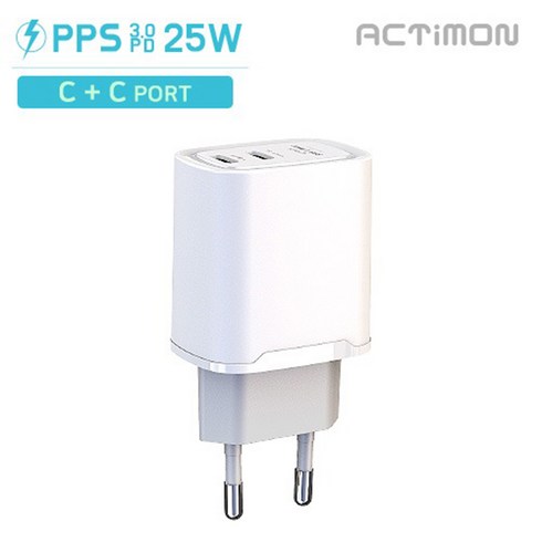 삼성 갤럭시 Z폴드5 SM-F946 PD 25W PPS 초고속 가정용충전기, C포트 2구 CtoC 케이블미포함