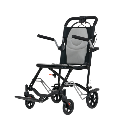 가정용휠체어 - 2H메디컬 페더체어 시리즈 - 8kg 초경량 알루미늄 수동 접이식 여행용 장애인 휠체어, 1개, 베이직