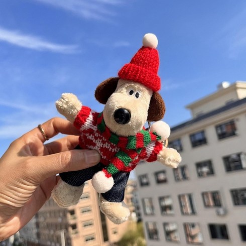 그로밋크리스마스 키링 크리스마스그로밋, 01. 빨간 스웨터 그로밋, 1개