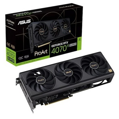 4070tisuper - 에이수스 ASUS ProArt 지포스 RTX 4070 Ti SUPER O16G OC D6X 16GB, PROART-RTX4070TIS-O16G