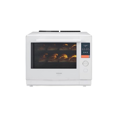 도시바(TOSHIBA) 과열 수증기 오븐 레인지 30L 석요 돔 350℃ 2단 조리 ER-XD7000(W) 그란 화이트 플랫 테이블