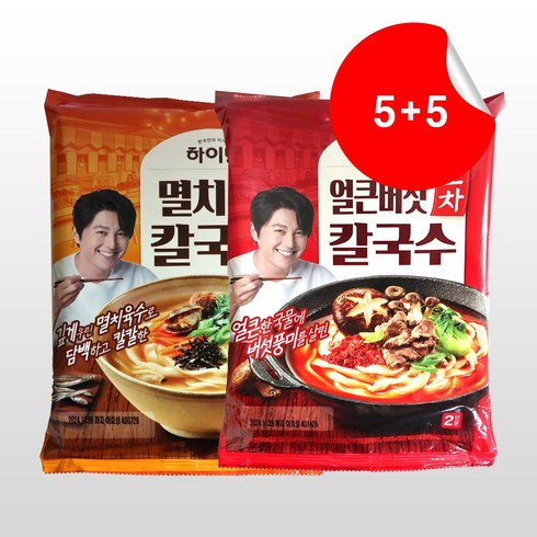 공항칼국수 - 삼립 멸치 칼국수 364g 5개 + 얼큰버섯칼국수 364g 5개 (총10개)