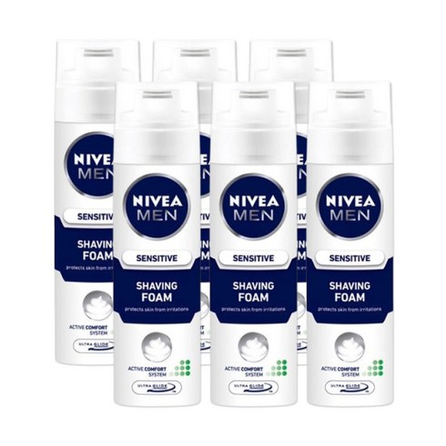 니베아 맨 센시티브 쉐이빙폼 200ml 6개 면도크림