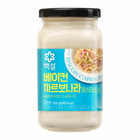 백설 베이컨까르보나라 파스타소스 355g, 2개