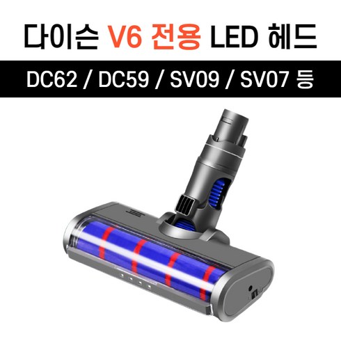 호환 다이슨 청소기 소프트롤러 헤드 V6 DC58 DC59 DC62 SV09 SV07 SV03 SV04, 1개