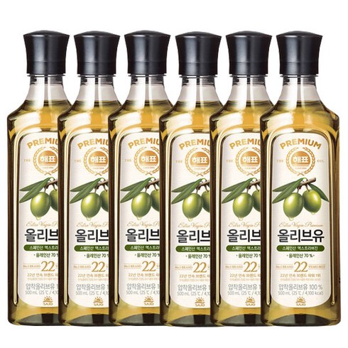 해표올리브유 - 사조 해표 올리브유 500ml, 6개