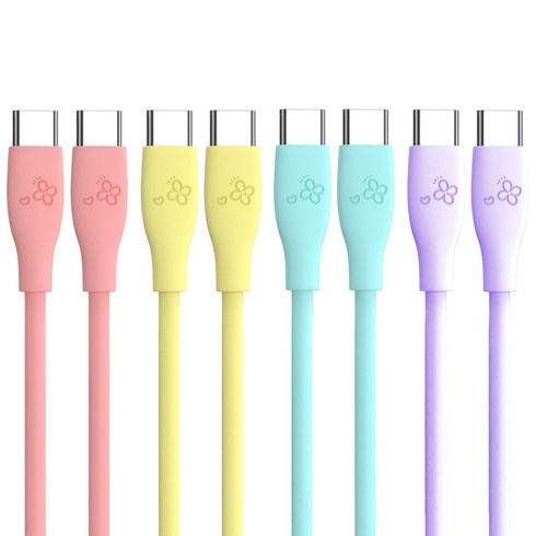아이엔조이 60W 마카롱 PD C to C 타입 고속 충전 케이블 30cm, 옐로우, 마카롱 60W C to C 30cm, 1개
