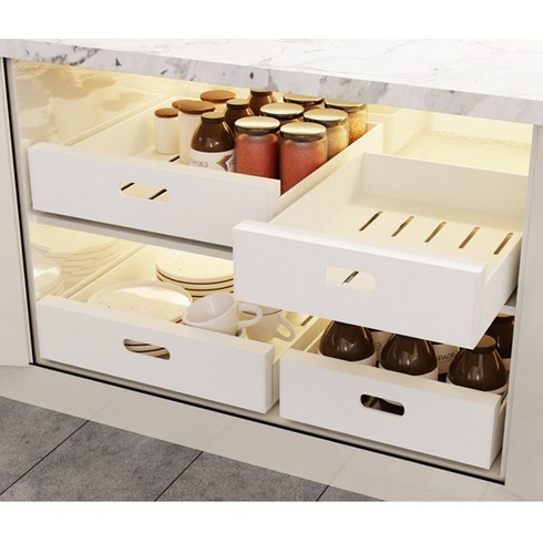 DND 마켓 주방 서랍형 선반, 화이트, 1개