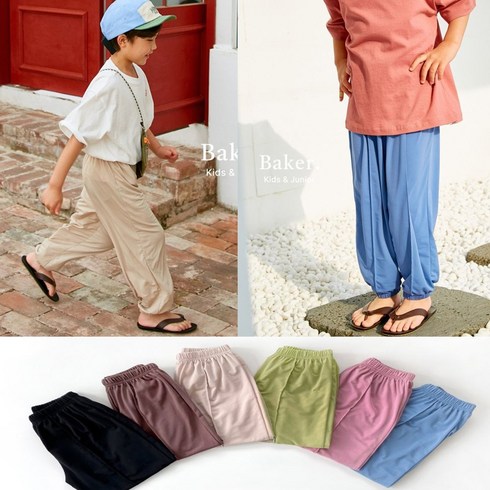 2023년 가성비 최고 유아 냉장고바지 - 유아 냉장고바지 10부 여름긴바지 아동 아기 주니어 여름 시원한 쿨 냉감 바지 조거팬츠 고쟁이 숲체험바지