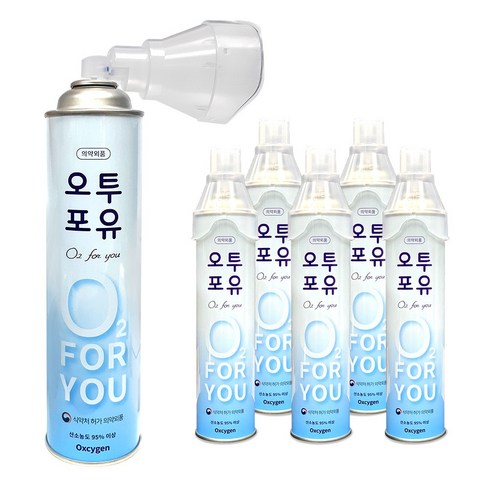 오투포유 휴대용산소 816ml, 6개