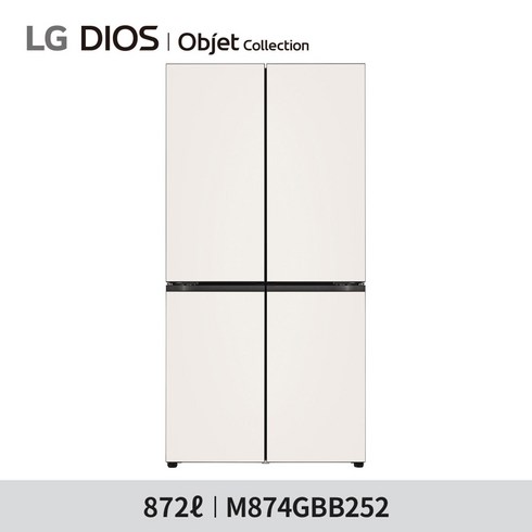LG전자 오브제컬렉션 더블매직스페이스 M874GBB252 양문형냉장고