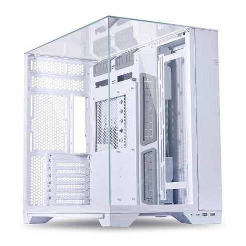리안리o11vision - Lian Li O11 Vision 3면 강화 유리 패널 듀얼 챔버 ATX 미드 타워 최대 2 x 360mm 라디에이터 PC 빌딩을 위한 탈착식 마더보드 트레이 최대 455, O11 비전 화이트_컴퓨터 케이스