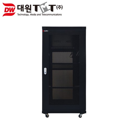 대원 국제규격 서버랙 H1200xD1000xW600 25U 허브 패치판넬 광분배함 CCTV장비 S1200, 타공문 서버랙 DW-ST1200