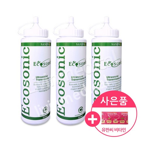 에코소닉 초음파젤 250mlX5ea 보틀(그린) 물리치료실용젤 저주파젤 고주파젤, 3개